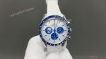 SMF Omega Speedmaster 50th Anniversary 42mm 3861 movement White Rubber Band Men Watch